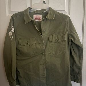 Levi’s Green Embroidered Button-Up Jacket